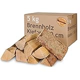 Kiefer Brennholz Kaminholz 5-500 kg Holz Für Ofen und Kamin Kaminofen Feuerschale Grill Flameup Feuerholz 30 cm Holzscheite Wood Kammergetrocknet, Menge:5 kg