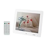 Andoer® 10' Digitaler Bilderrahmen Desktop Multifunktions Hohe Auflösung Schlank LCD Fotoframe mit MP3 MP4 E-Buch Kalender Taktgeber Funktion mit Fernbedienung