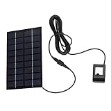 Solar-Wasserpumpen-Set, 9,5 Unzen, Langlebiges Solar-Wasserpumpen-Set, 9 V, 1,8 W, Stabil, Einfache Montage, Verstopfungshemmende Netz-Solar-Teichpumpe mit Düsen, Geeignete