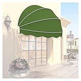 Faltbar Vordach Für Haustür Überdachung Markise Türfenster Markise Baldachin, UV-wasserbeständiges Gewebe Haustürvordach Sonnenschutz Für Deck, Balkon, Hof, Anpassbar (Color : Green, Size : 65cm)