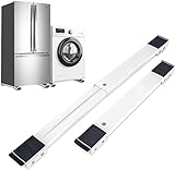 Rofhaus ausziehbares Waschmaschinen Untergestell - geeignet für Kühlschrank, Sofas, Schränke - easymove Gleitsystem - Möbelroller/Transportroller/Rollen für Möbel - Schienen