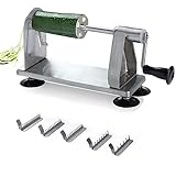 Homarden 5-Klingen-Edelstahl-Gemüseschneider – Gemüseschneider in Industriequalität für frische Zucchini und frische Zwiebeln – Salathacker, Kartoffelschneider, Nudelmaschine, Spaghettikürbis