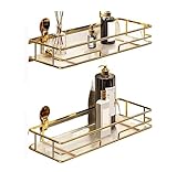 HALAHAI Duschregal Duschablage Bad Regal Edelstahl-Duschregal Ohne Bohren, Badezimmer-Regal, Organizer Für Badezimmer-WC Badregal Badezimmer Regal (Color : A, Size : 2pcs)