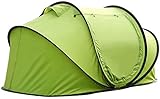 Camping-Tents 2 Person Windproof Family Tent Portable Waterproof Tents Ventilated Mesh Windows for Camping Hiking Outdoor Music Festivals Green