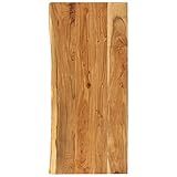 vidaXL Akazienholz Massiv Waschtischplatte Badezimmer Waschtisch Waschtischkonsole Platte Holzplatte für Aufsatzbecken Badmöbel Baumkante 140x52x3,8cm
