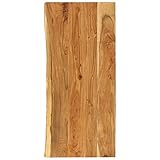 vidaXL Akazienholz Massiv Waschtischplatte Badezimmer Waschtisch Waschtischkonsole Platte Holzplatte für Aufsatzbecken Badmöbel Baumkante 140x52x3,8cm