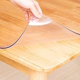 Bodenmatte Bürostuhl Rutschhemmend 1.5mm Unterlage Schreibtischstuhl Abriebfest Bürostuhlunterlage Transparent Wasserdicht Tischmatte Transparent Für Hartböden Und Teppich Stuhlunterlage ( Color : 1.5