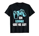 Herren Ein Lennox Gibt Nie Auf! Personalisiertes Gamer T-Shirt