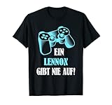 Herren Ein Lennox Gibt Nie Auf! Personalisiertes Gamer T-Shirt