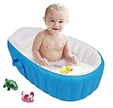 Bilisder Aufblasbare Baby Badewanne Faltbare Reisedusche Badewannen Sitz Summer Schwimmbeckenfür Jungen Mädchen (Blau)