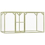 vidaXL Kiefernholz Imprägniert Hühnerkäfig Hühnerstall Hühnerhaus Geflügelstall Freilaufgehege Hühnervoliere Kaninchenstall Freilauf 1,5x3x1,5m