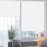 HIDODO Thermo Rollo Fensterrollos Verdunklungsrollos für Fenster UV Schutz Stoffrollos für Zuhause Büro Schlafzimmer Küche und Tür 102x183cm Weiß