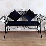 HRXQSHH Gartenbank Metall Wetterfest 131 cm X 49 cm X 90 cm 2-Sitzer Metall-Sitzbank Parkbank Landhausstil Garten Sitzbank Für Balkon, Terrasse, 8 Farben (Color : B)