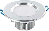 led deckenstrahler,einbaudownlight, LED-Downlights for Decken, nicht dimmbar, 3 W, AC110–220 V, IP44, runde Aluminium-Panel-Strahler for Badezimmer, Flur, Bühne (Farbe: warmes Licht-3000 K) ( Color :