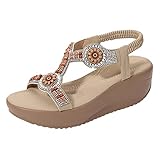 Cvanxluy Damen Sandalen Sommer Waschbare Sommerschuhe Sommerschuhe Damen Bequem Weite H Damen Sandalen Mit Absatz Gold Sandalen Damen Schwarz Leichte Für Frauen