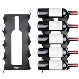 etterr Weinregale aus Stahl für alle Weinsorten, mit Wandankern und Verkleidung. (Schwarz)