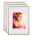 Ideal Trend 2er 3er 5er Pack Bilderrahmen Kunststoff Lifestyle Foto Rahmen Collage Kyoto: Farbe: 3er Pack Gold | Format: 50x70