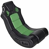Atlojoys Musiksessel, Soundchair, Multimediasessel, Music Gaming Sessel, Schwarz und Grün Kunstleder
