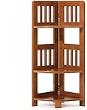 Massivholz Eckbücherschrank Erhöhung Stauraum Schlafzimmer Ecke Wohnzimmer Regale Blumenständer FANJIANI (Size : HONEYCOLOR42*28.5 * 83CM)