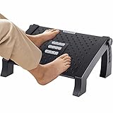 Fußstütze Schreibtisch, Fußablage Schreibtisch mit Massageoberfläche, 6 Höhenverstellbar Fußbank, Ergonomie Fußhocker, Rutschfest Footrest, ideales Homeoffice Zubehör, praktische Geschenke für Kollege