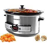 Syntrox Germany Slow Cooker Schongarer 3,5L mit Timer und Warmhaltefunktion - Leistung 200 Watt