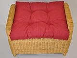 Premium Qualität - Polster / Kissen / Ersatzpolster für Rattan Ohrensessel / Rattansessel , Hockerkissen , Colore Rosso (rot)
