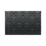 TXFREEMAN Gothic Skull Brokat Print Tischsets, 6er Set Hitzebeständige Tischsets Fleckenabweisende Anti-Rutsch-Platzsets für Küchentisch, Waschbare Langlebige Polyester Tischsets