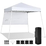 HOTEEL Pavillon, Partyzelt Faltpavillon 2.2x2.2 Wasserdicht Stabil, Pop Up Pavillon für Party, Fest, Camping, Garten, Weiß