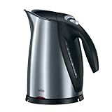 Braun Household Impression WK 600 kabelloser Wasserkocher (2200 W, 1,7l) metallic, gebürsteter Edelstahl