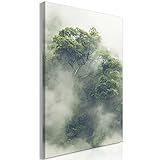 KunstLoft Wandbild 'Foggy Amazon Vertical' 40x60x1,3cm | Kunstdruck auf Leinwand