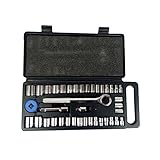 DOITOOL 40-Teiliges Set Ring-Maulschlüssel Mechaniker-Werkzeug Kfz-Werkzeuge Universelle Stecknuss Mechaniker-Steckschlüssel-Werkzeug-Set Mechaniker-Werkzeug-Set