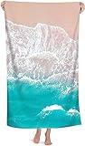 GYORI Mikrofaser Strandtuch Ozean Handtuch XXL 200x200 Strand Strandtuch 3D Badetuch Strandhandtuch Schnell Trocknendes Weiches Strandlaken, Saunatuch, Reisehandtuch