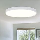 CBJKTX LED Deckenleuchte Flach Deckenlampe - Weiß 17W Wohnzimmerlampe IP44 Wasserdicht badezimmerlampe Runde Modern Küchenlampe für Küche Wohnzimmer Badezimmer Schlafzimmer Flur Balkon