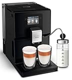 Krups EA8738 Intuition Preference Kaffeevollautomat inkl. Milchbehälter | Smartphoneähnlicher Farb-Touchscreen | Smart Slide Technology | intuitives Lichtsystem | 11 Getränke | OTC-System | 1450W | 3L