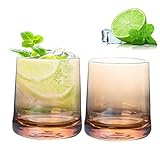 Rainao Klares Weinglas, 2 Stück Cocktailgläser, Schnapsglas aus massivem Glas, bunte Vase, leicht zu reinigen, spülmaschinenfest zum Trinken von weißen Rotweinflaschen