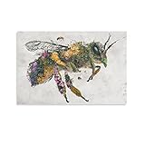 The Honey Bee Art Poster Poster Dekorative Malerei Leinwand Wandkunst Wohnzimmer Poster Schlafzimmer Malerei, Leinwand Kunst Poster Und Wandkunst Bilddruck Moderne Familienzimmer Dekor 12x18inch(30x45