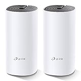 TP-Link Deco M4 Mesh WLAN Set (2er Pack), AC1200 Dual Band Router & Repeater (Reichweite bis zu 260 m², ideal für große Häuser mit mehreren Geräten, 4x Gigabit Ports) weiß
