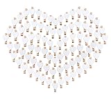 ABSOFINE 100 Herz Wäscheklammer Holz Mini klein Holzklammern 3,5cm Foto Handwerk Clips Deko Patchwork Klammern Dekoklammern Holzwäscheklammern Zierklammern in Weiss