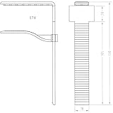 Gastro Uzal Tischklammer Skirting Clips Tischdecke Klammer 25 Stück, Spezialclip Glasklar mit Klettband, Bei Tischplatten bis 11 cm Stärke