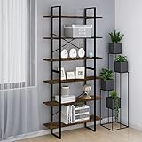 TEKEET Home Furniture Hochschrank Eiche Räucherholz 100x30x210 cm