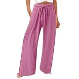 Frauenhose, Frauen Schwarze Jogger Joggerhosen Golfhose 9-Pant Locker Lockere, Lose Taille Baumwollbeinhose Mit Taschen Auf Ihr Hemd Verschwendet. Leoparden Damen Joggerhose (XL, Pn0015-Pink)