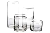 Dutz Vase Cylinder Clear