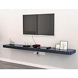 FKKPRVAX Schwimmender TV-Ständer aus Holz, an der Wand montierter schwimmender TV-Ständer ist robust, schmutzabweisend, pflegeleicht, 60-120-cm-Wohnzimmerschränke sind modern (Size : 80 * 23 * 3.2cm)