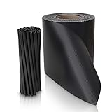 Ubora Premium Sichtschutzstreifen für Doppelstabmattenzaun - TÜV geprüft UV beständig - 50 Meter x 19 cm inkl. 30 Clip, als Sichtschutzband, Zaunsichtschutz einsetzbar - Anthrazit