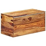 vidaXL Sheesham-Holz Massiv Aufbewahrungstruhe Spielzeugkiste Spielzeugbox Holzkiste Truhe Sitztruhe Schatztruhe Palisander 80x40x40cm
