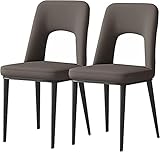 Moderne Küche, 2 PU-Leder-Akzentstühle, gepolsterte Freizeit-Beistellstühle mit Beinen aus Kohlenstoffstahl, für Büro, Lounge, Esszimmer, Küche, Esszimmerstühle (Farbe: Weiß)