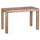 Wohnling Esstisch Mumbai Massivholz Akazie 120 x 60 x 76 cm Esszimmer-Tisch Design Küchentisch modern Landhaus-Stil Holztisch rechteckig dunkel-braun Natur-Produkt Massivholzmöbel Echt-Holz