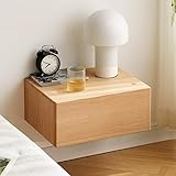 SETEXI Schlafzimmer nachttisch hängend mit schubladen,Wandbehang nachttisch,modern Bed Side Table Set,mit Lichtern,mit Lagerplattform