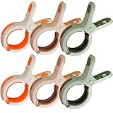 6 Pcs Große Klammern, Starke Towel Clips, Jumbo Größe Strandtuch Clips, Strandtuch Clip Windbeständig, Große Wäscheklammern für Tägliche Wäsche, Strandtuch, Badetuch, Bettwäsche und Dicke Kleidung