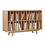 CD Ständer Großer Plattenspieler-Ständerschrank mit Vinyl-Aufbewahrung, Holz-Plattenkonsole mit 26-Schrank, Stabiler CD-Schallplattentisch for Wohnzimmer, Schlafzimmer, Büro CD Halter (Color : B)